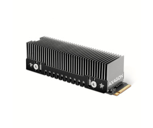 Axagon CLR-M2XT M.2 SSD Passivkühler Aluminium - 2280 M.2 NVMe SSD, Disque électronique Dissipateur thermique/Radiateur Noir, Gris 1 pièce(s)