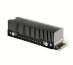 Axagon CLR-M2XT M.2 SSD Passivkühler Aluminium - 2280 M.2 NVMe SSD, Disque électronique Dissipateur thermique/Radiateur Noir, Gris 1 pièce(s)