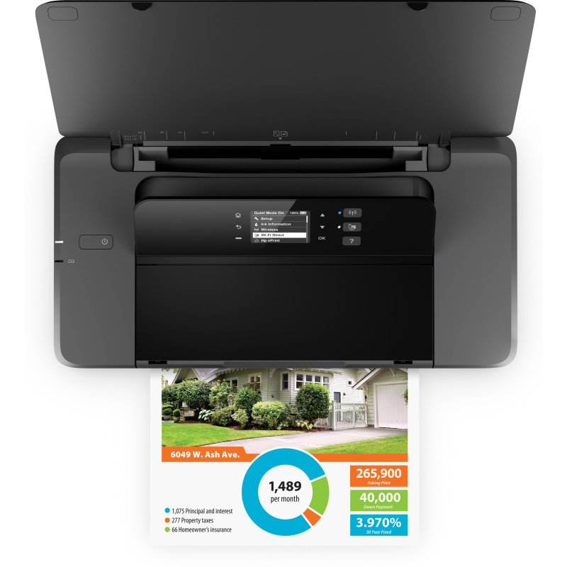 HP Officejet Mobile 202 Sans fil Couleur Imprimante, Impression recto-verso