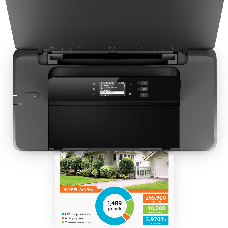 HP Officejet Imprimante portable 202, Couleur, Imprimante pour Petit bureau, Imprimer, Impression recto verso