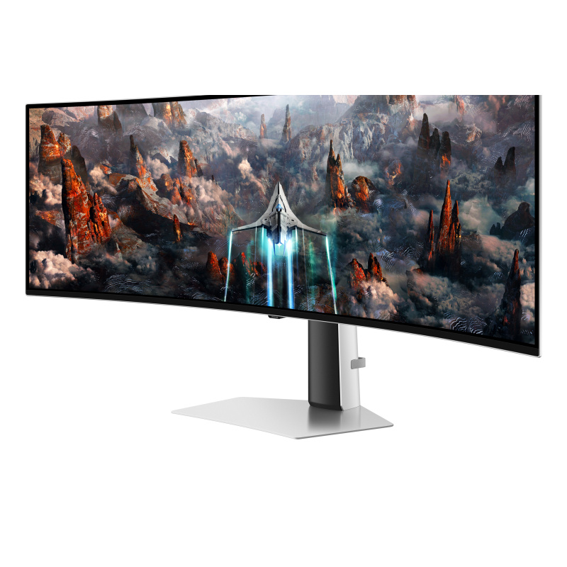 Samsung G93SC écran plat de PC 124,5 cm (49") 5120 x 1440 pixels Dual QHD OLED Argent