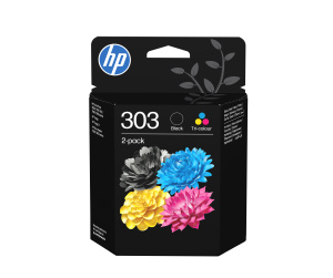 HP Pack de 2 cartouches authentiques d'encre noire/trois couleurs 303