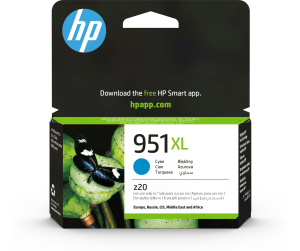 HP 951XL cartouche d'encre cyan grande capacité authentique
