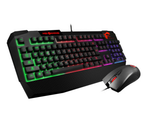 MSI Vigor GK40 Combo clavier Souris incluse Jouer USB Noir