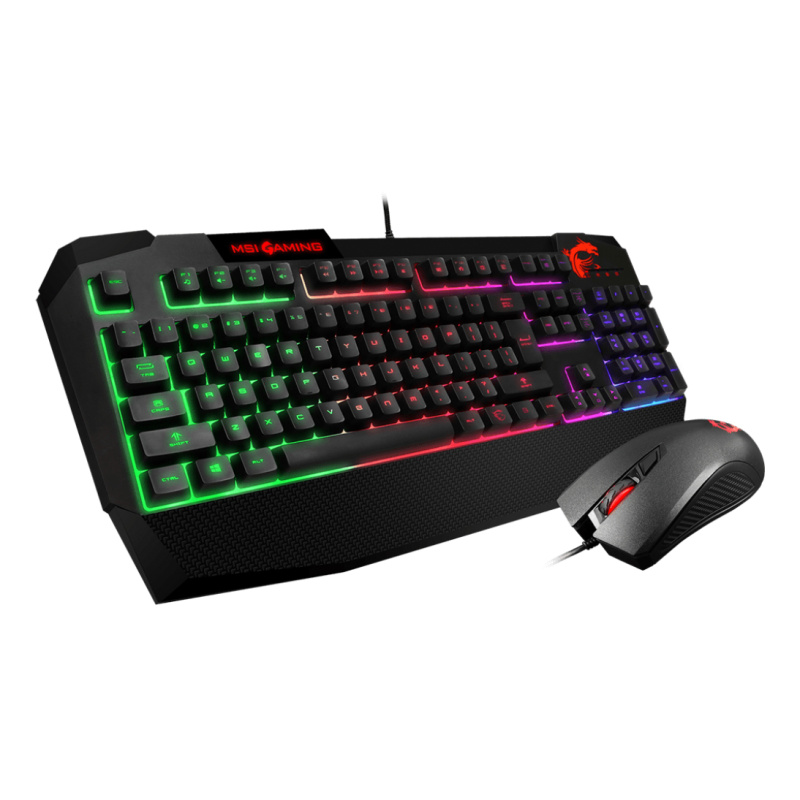 MSI Vigor GK40 Combo clavier Souris incluse Jouer USB Noir