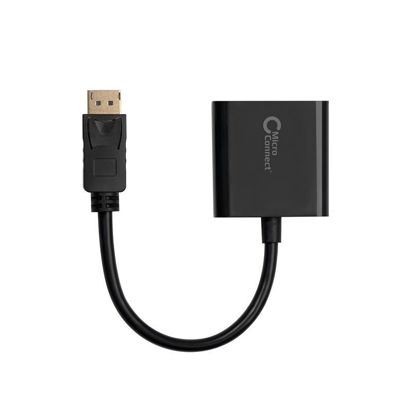 Microconnect DPVGA15CM câble vidéo et adaptateur 0,15 m DisplayPort VGA (D-Sub) Noir