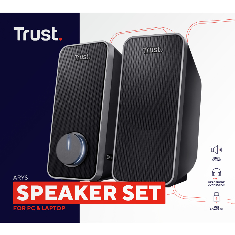 Trust 20179 haut-parleur Noir Avec fil 14 W