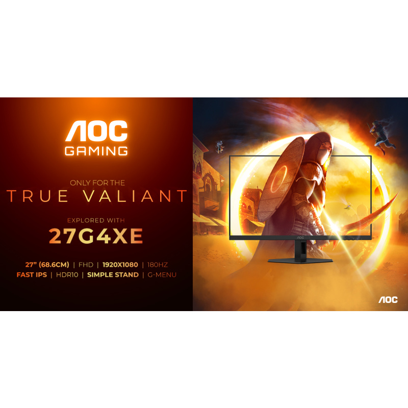 AOC 27G4XE écran plat de PC 68,6 cm (27") 1920 x 1080 pixels Full HD LCD Noir, Gris
